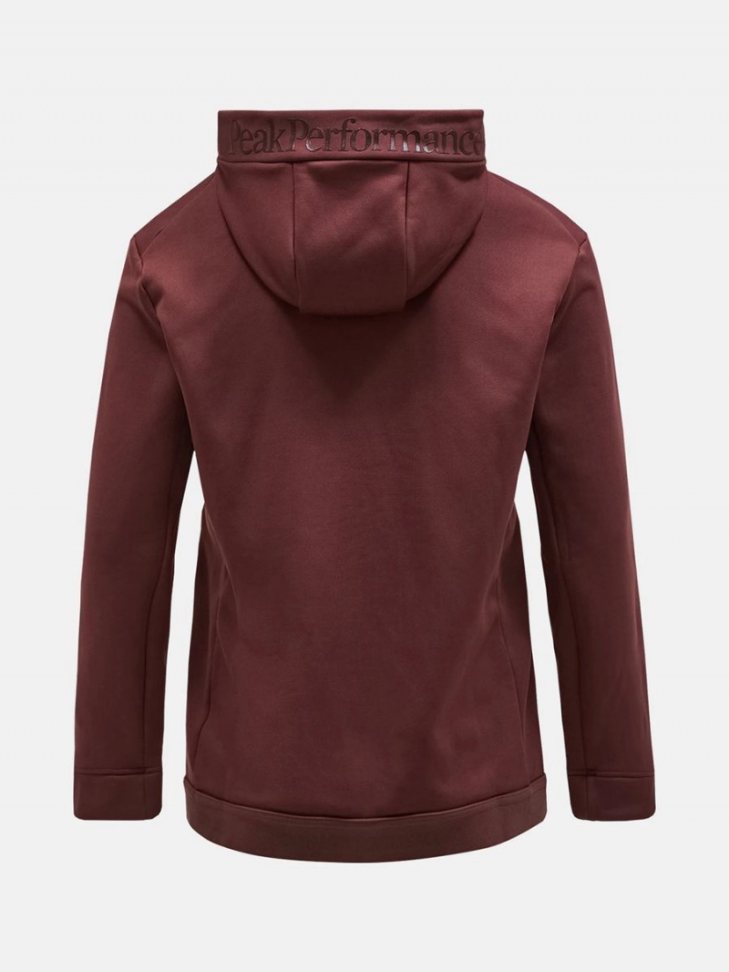 Peak Performance Rider Tech Zip Hood Men's Jacket Burgundy | TFE55-780