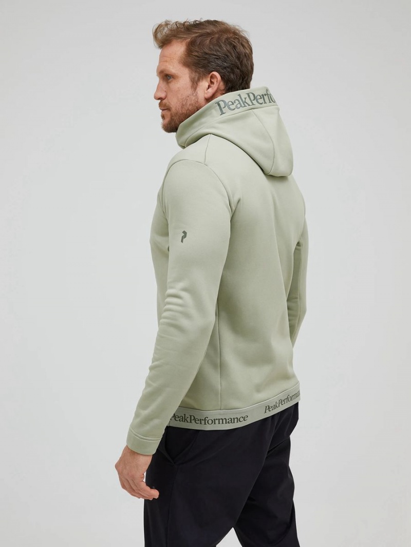 Peak Performance Rider Tech Zip Hood Men's Jacket Green | MKT23-742