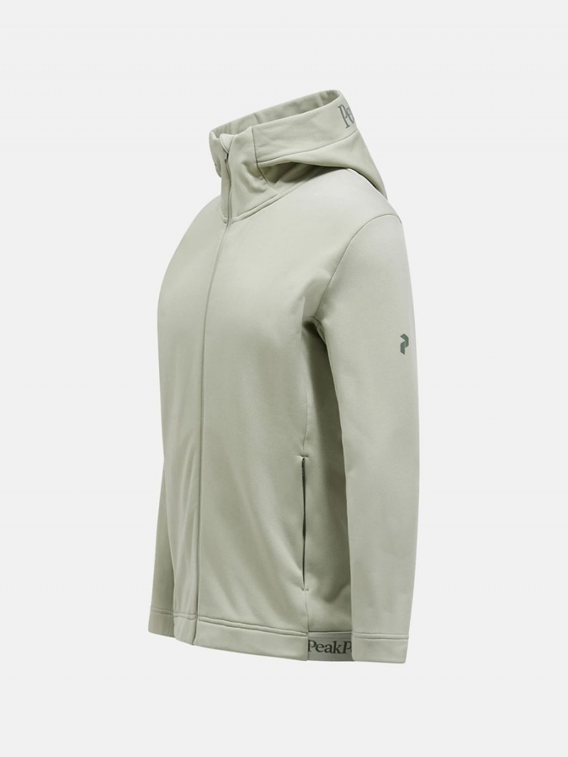 Peak Performance Rider Tech Zip Hood Men's Jacket Green | MKT23-742