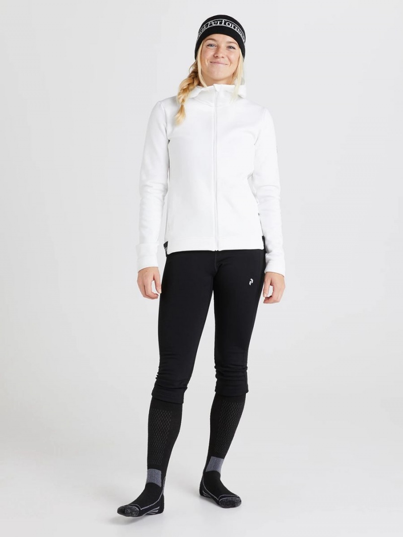 Peak Performance Rider Tech Zip Hood Women's Jacket White | CFO92-723