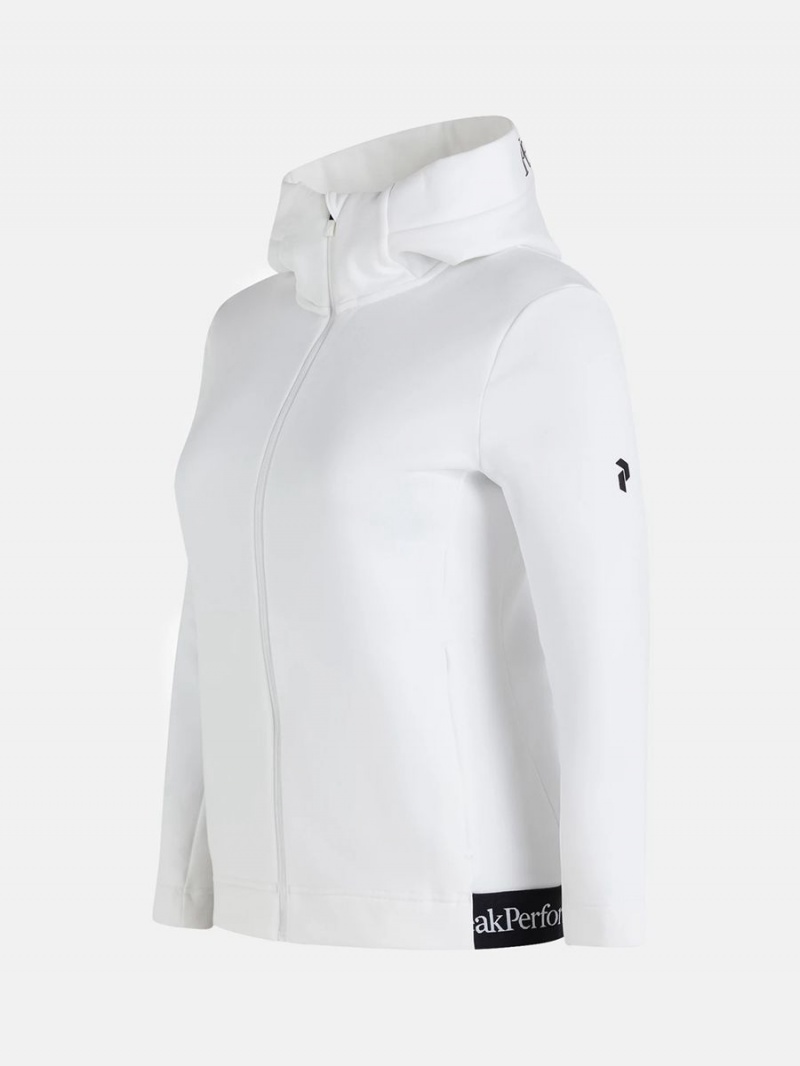 Peak Performance Rider Tech Zip Hood Women's Jacket White | CFO92-723