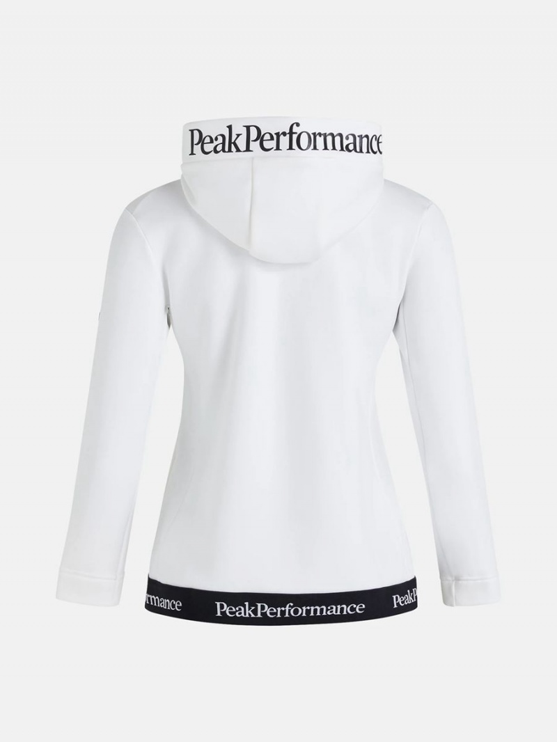 Peak Performance Rider Tech Zip Hood Women's Jacket White | CFO92-723