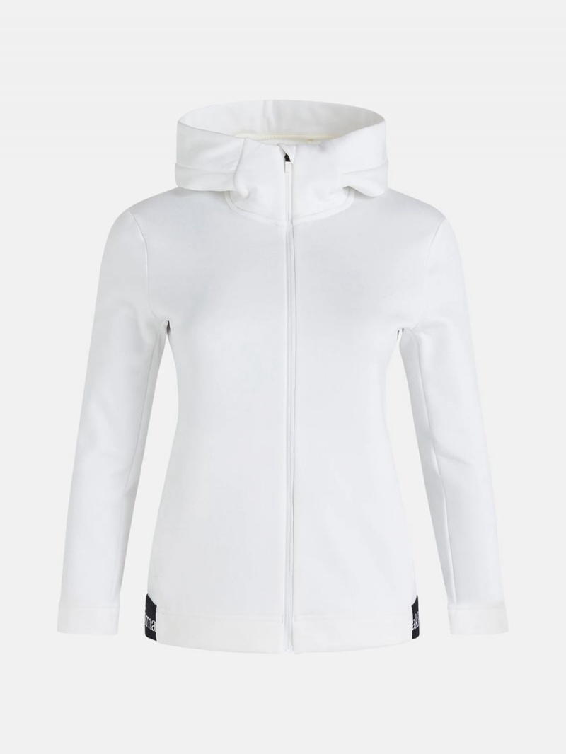 Peak Performance Rider Tech Zip Hood Women\'s Jacket White | CFO92-723