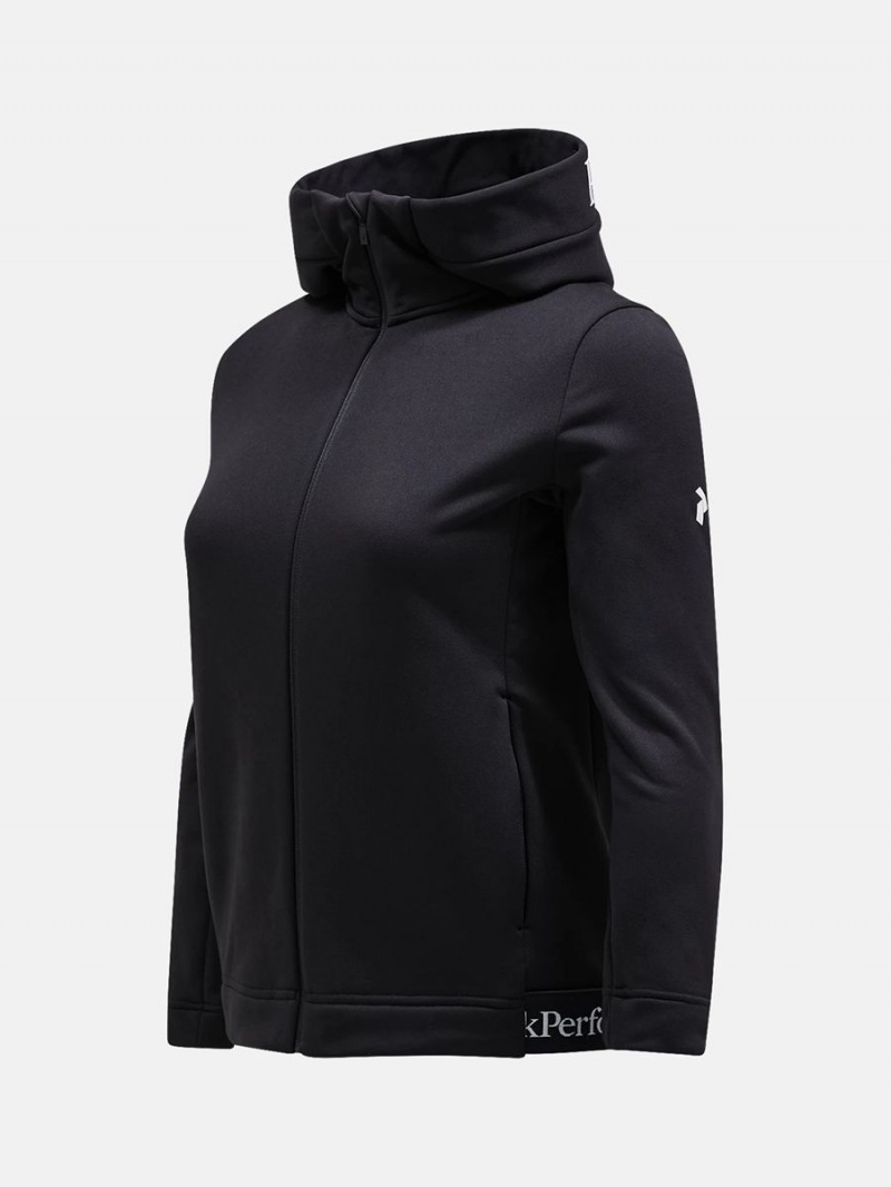 Peak Performance Rider Tech Zip Hood Women's Jacket Black | GAV84-981