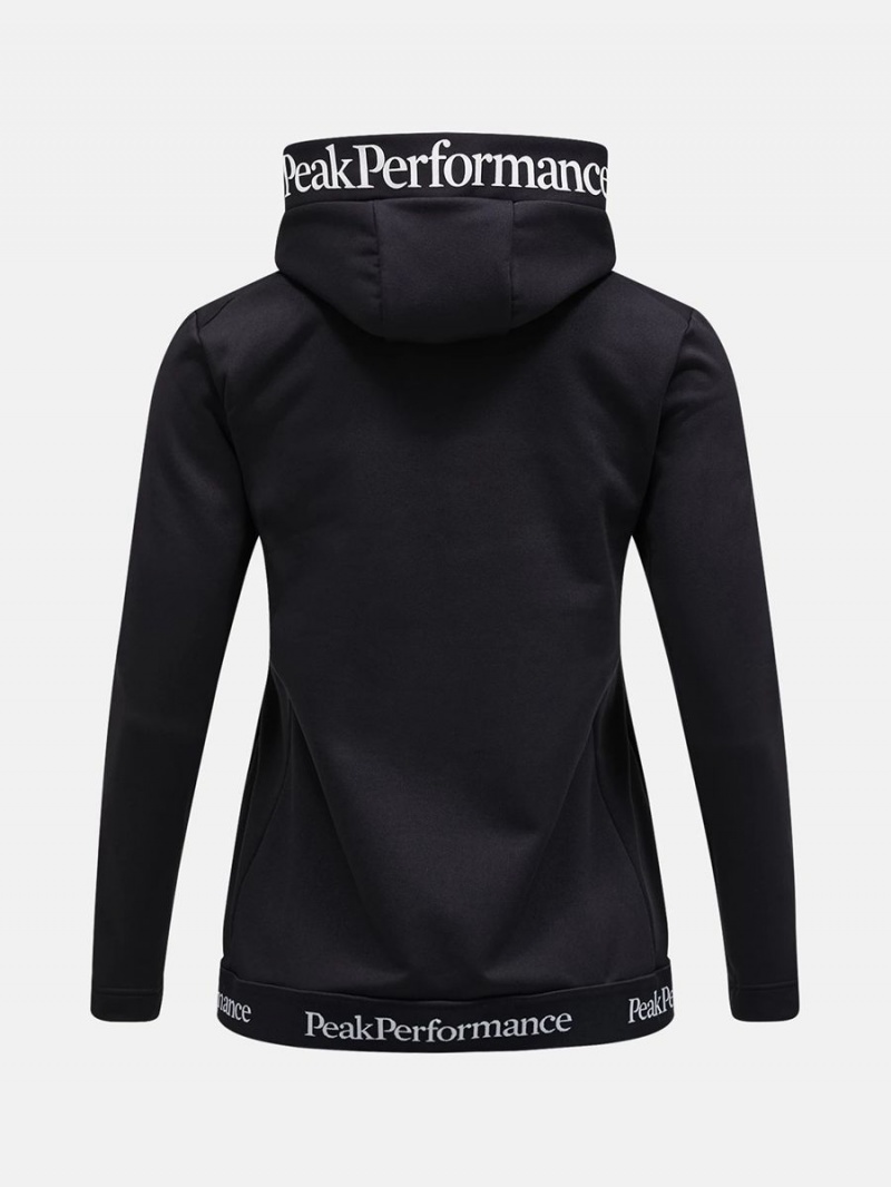 Peak Performance Rider Tech Zip Hood Women's Jacket Black | GAV84-981