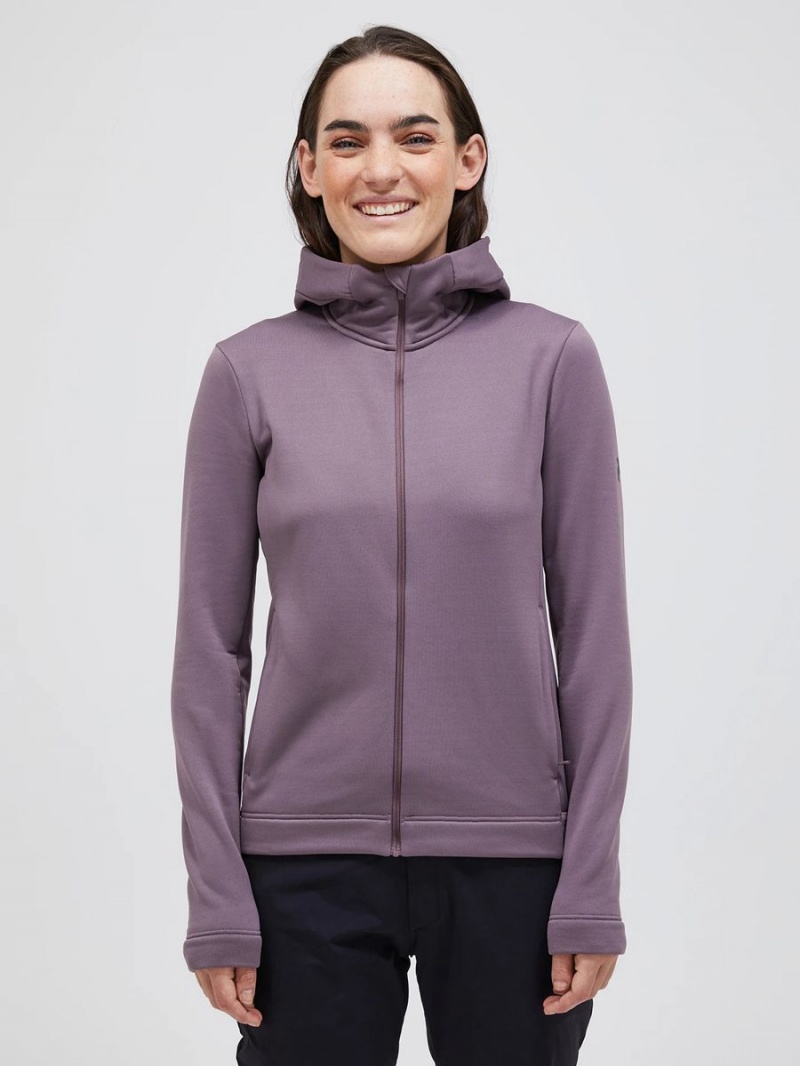 Peak Performance Rider Tech Zip Hood Women's Jacket Purple | NOA81-517