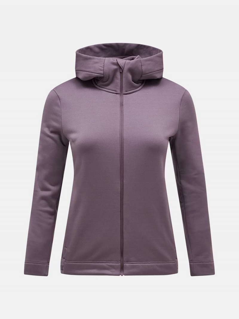 Peak Performance Rider Tech Zip Hood Women\'s Jacket Purple | NOA81-517