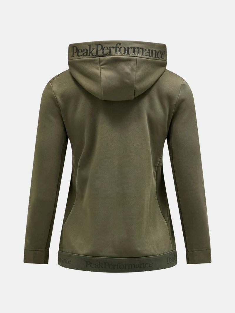 Peak Performance Rider Tech Zip Hood Women's Jacket Green / Green | NHP01-370