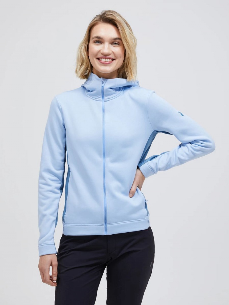 Peak Performance Rider Tech Zip Hood Women's Jacket Blue / Blue | NPA12-476