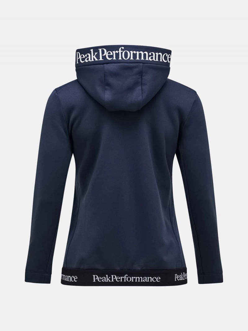 Peak Performance Rider Tech Zip Hood Women's Jacket Navy | VSO90-641