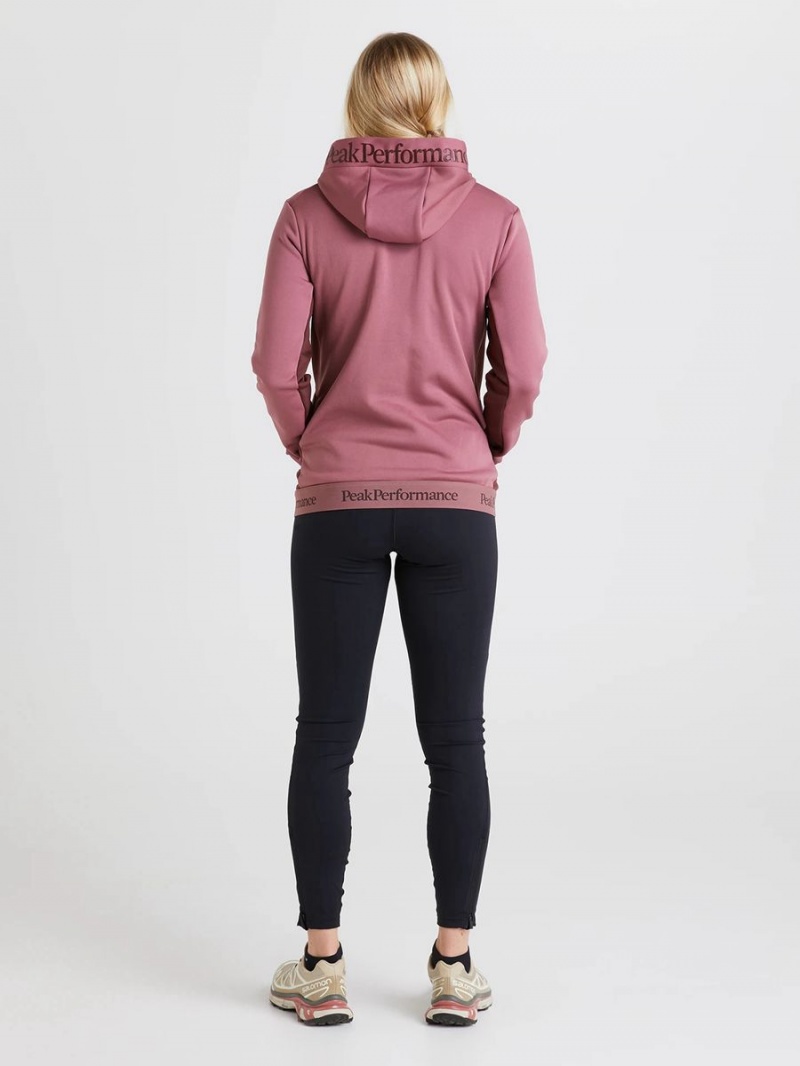 Peak Performance Rider Tech Zip Hood Women's Jacket Pink / Burgundy | ADU38-971