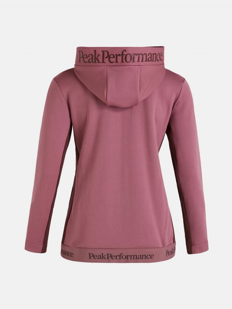 Peak Performance Rider Tech Zip Hood Women's Jacket Pink / Burgundy | ADU38-971