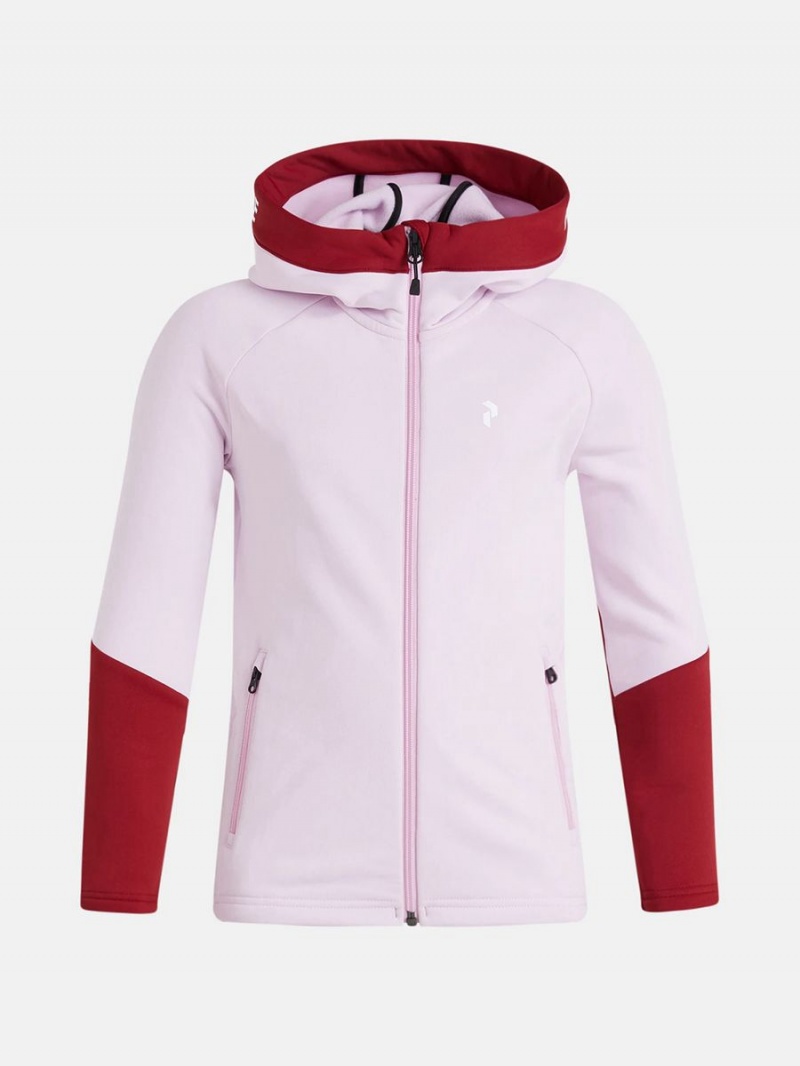 Peak Performance Rider Zip Hood Kids' Jacket Pink / Red | HUX70-719