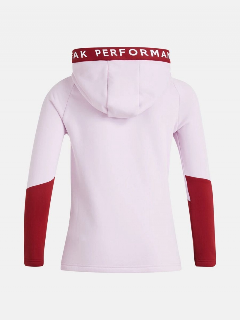 Peak Performance Rider Zip Hood Kids' Jacket Pink / Red | HUX70-719