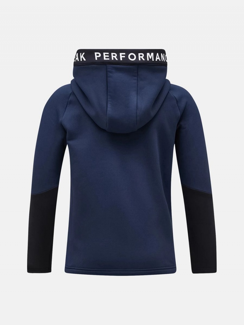 Peak Performance Rider Zip Hood Kids' Jacket Navy / Black | SFO89-355