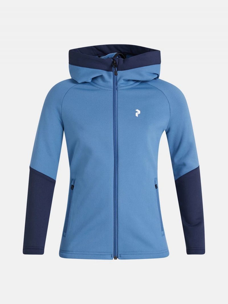 Peak Performance Rider Zip Hood Kids' Jacket Blue / Navy | ZBA53-083