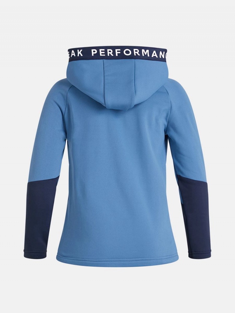 Peak Performance Rider Zip Hood Kids' Jacket Blue / Navy | ZBA53-083