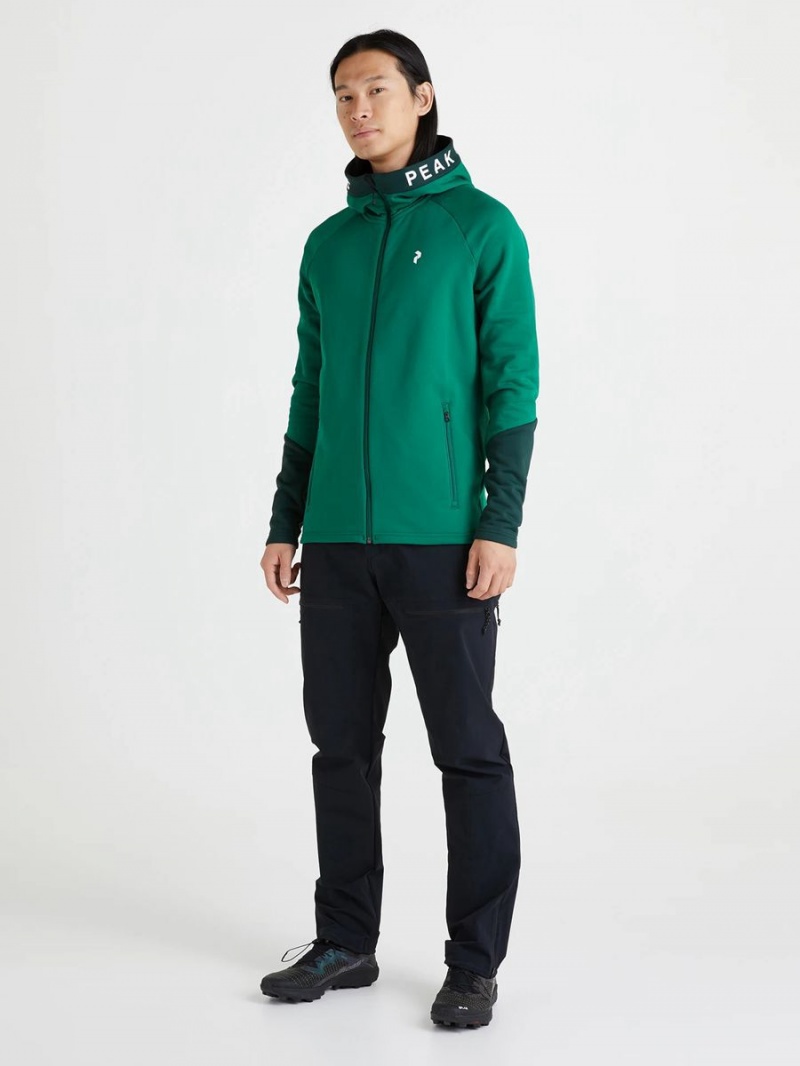 Peak Performance Rider Zip Hood Men's Jacket Green / Green | YTS85-480