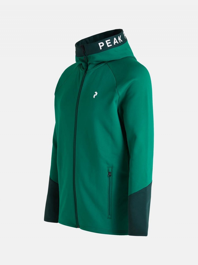 Peak Performance Rider Zip Hood Men's Jacket Green / Green | YTS85-480