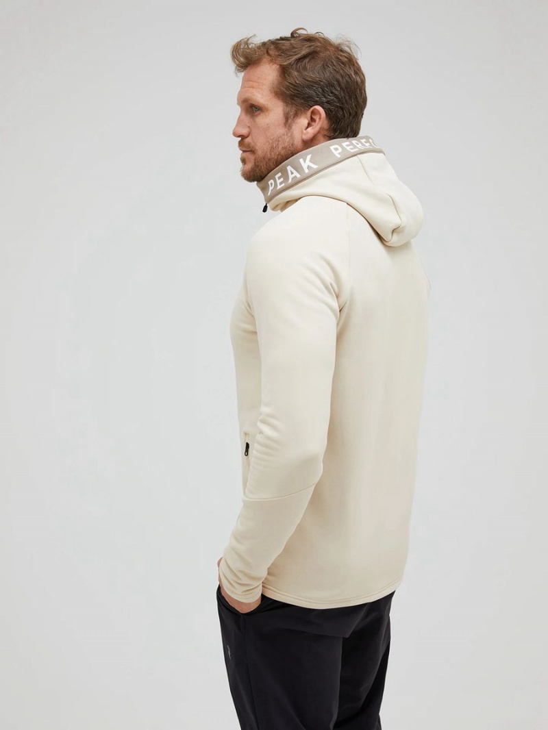 Peak Performance Rider Zip Hood Men's Jacket Beige / Beige | CAK72-511