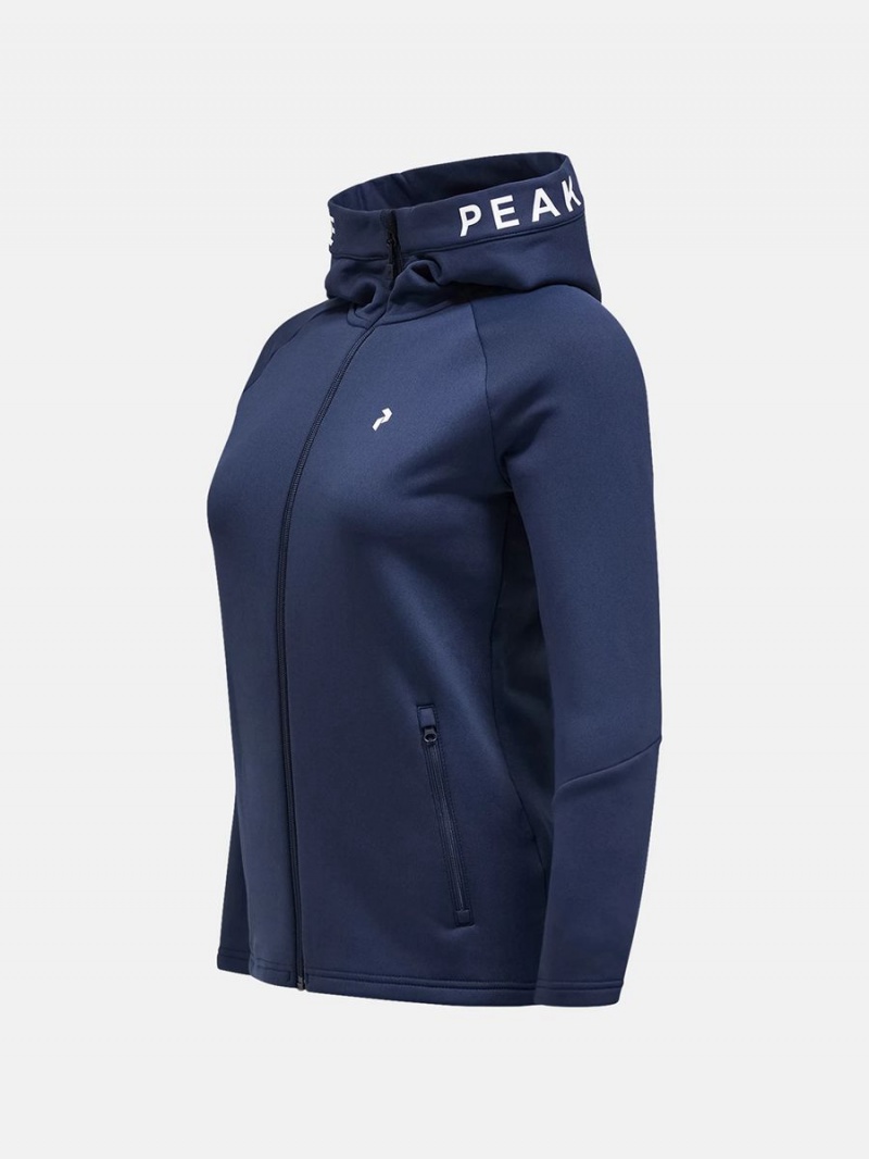 Peak Performance Rider Zip Hood Women's Jacket Navy | LXK16-167