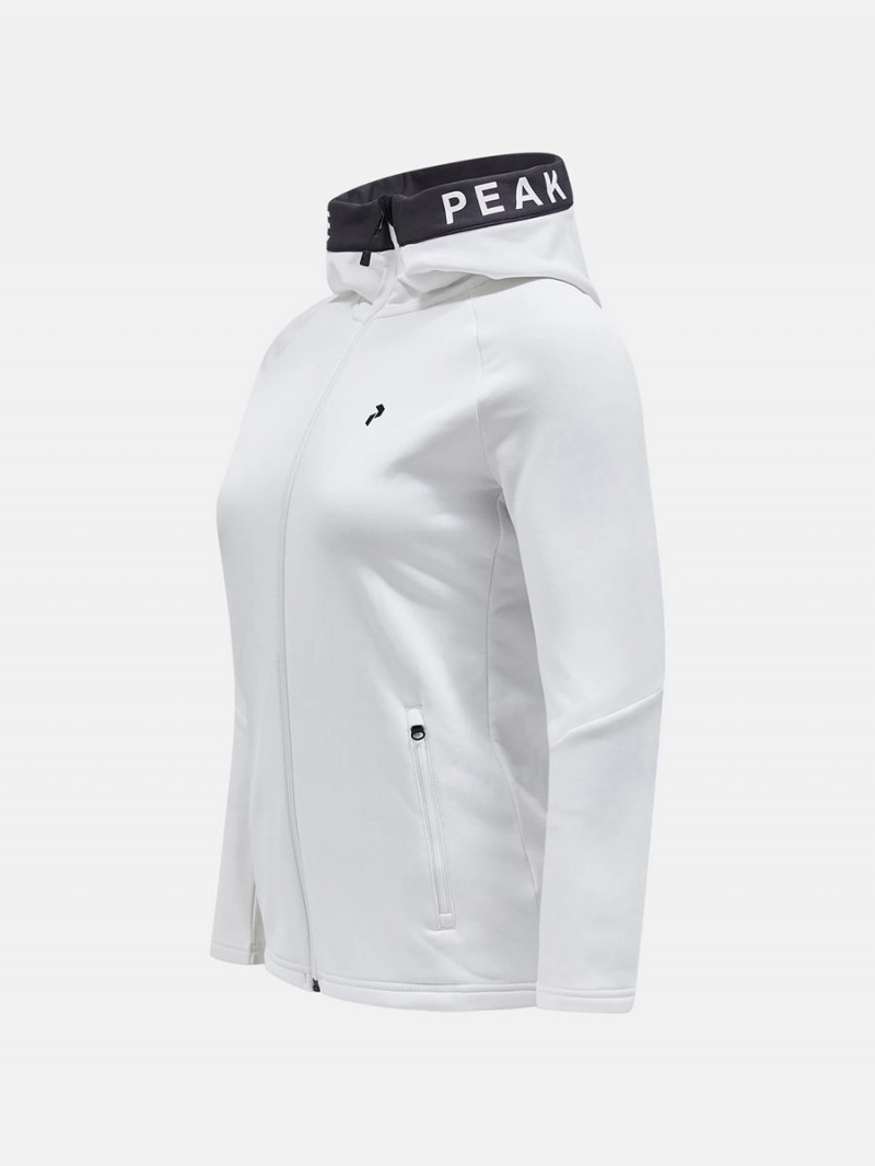 Peak Performance Rider Zip Hood Women's Jacket White / Grey | UCH67-207