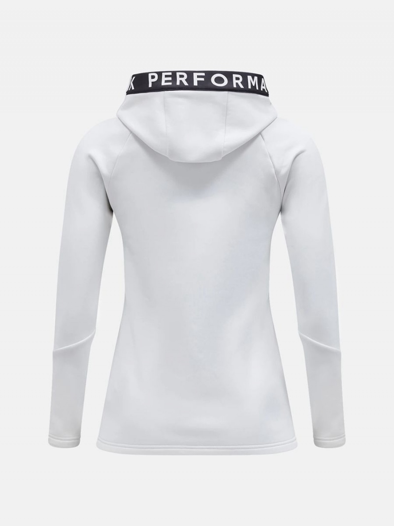 Peak Performance Rider Zip Hood Women's Jacket White / Grey | UCH67-207