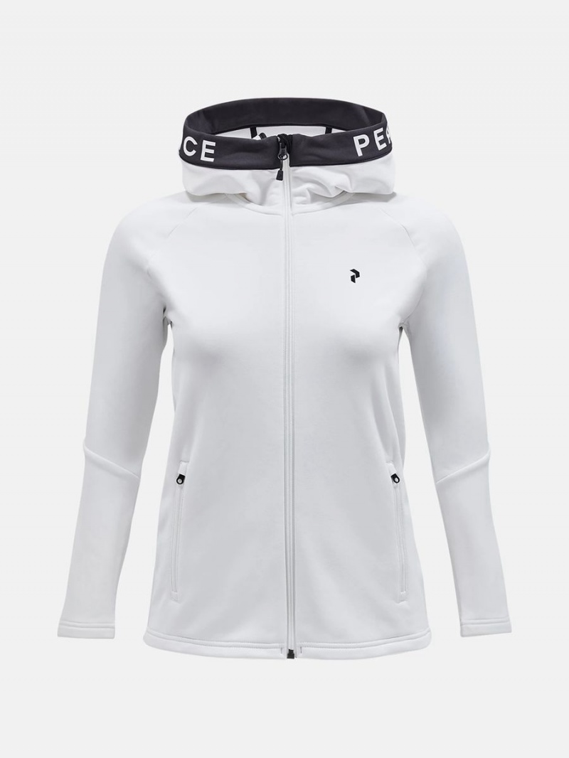 Peak Performance Rider Zip Hood Women\'s Jacket White / Grey | UCH67-207