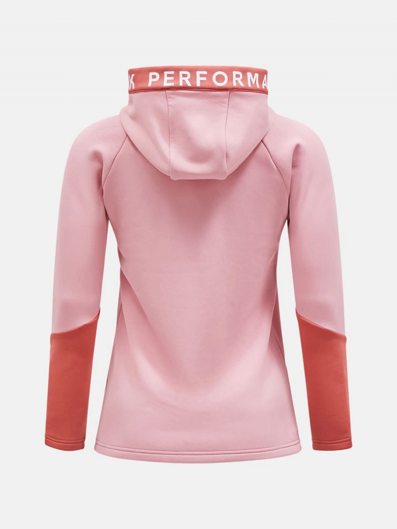 Peak Performance Rider Zip Hood Women's Jacket Pink / Pink | EZQ80-277