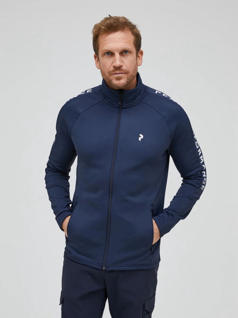 Peak Performance Rider Zip Men's Jacket Navy | LKR15-688