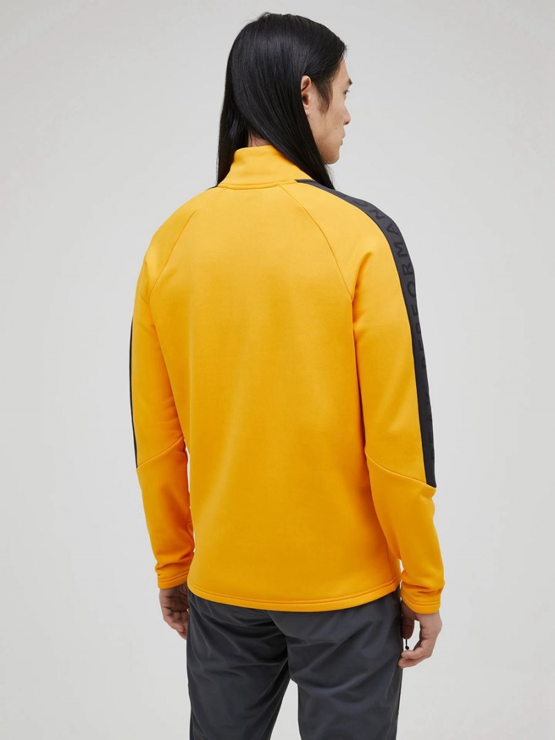 Peak Performance Rider Zip Men's Jacket Yellow / Grey | KMJ86-098