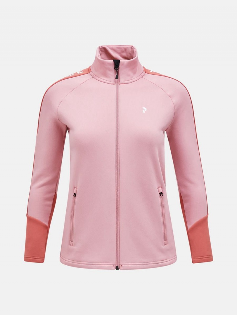 Peak Performance Rider Zip Women\'s Jacket Pink / Pink | OCN87-811