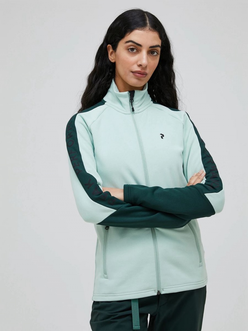 Peak Performance Rider Zip Women's Jacket Green / Green | LUK50-647