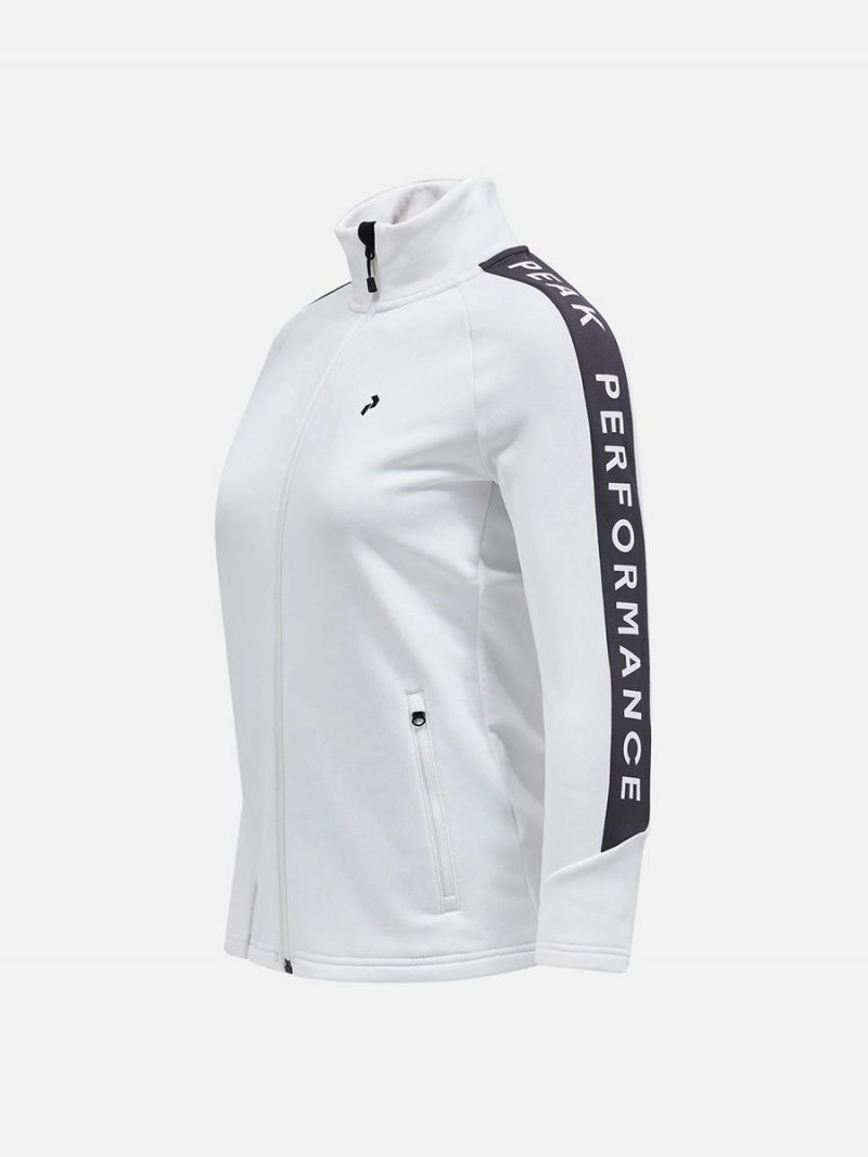 Peak Performance Rider Zip Women's Jacket White / Grey | IYK93-122