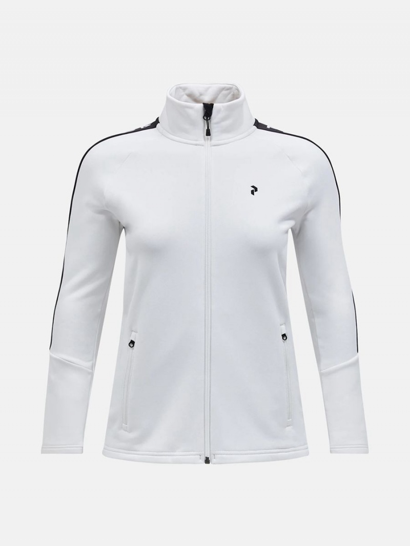 Peak Performance Rider Zip Women\'s Jacket White / Grey | IYK93-122