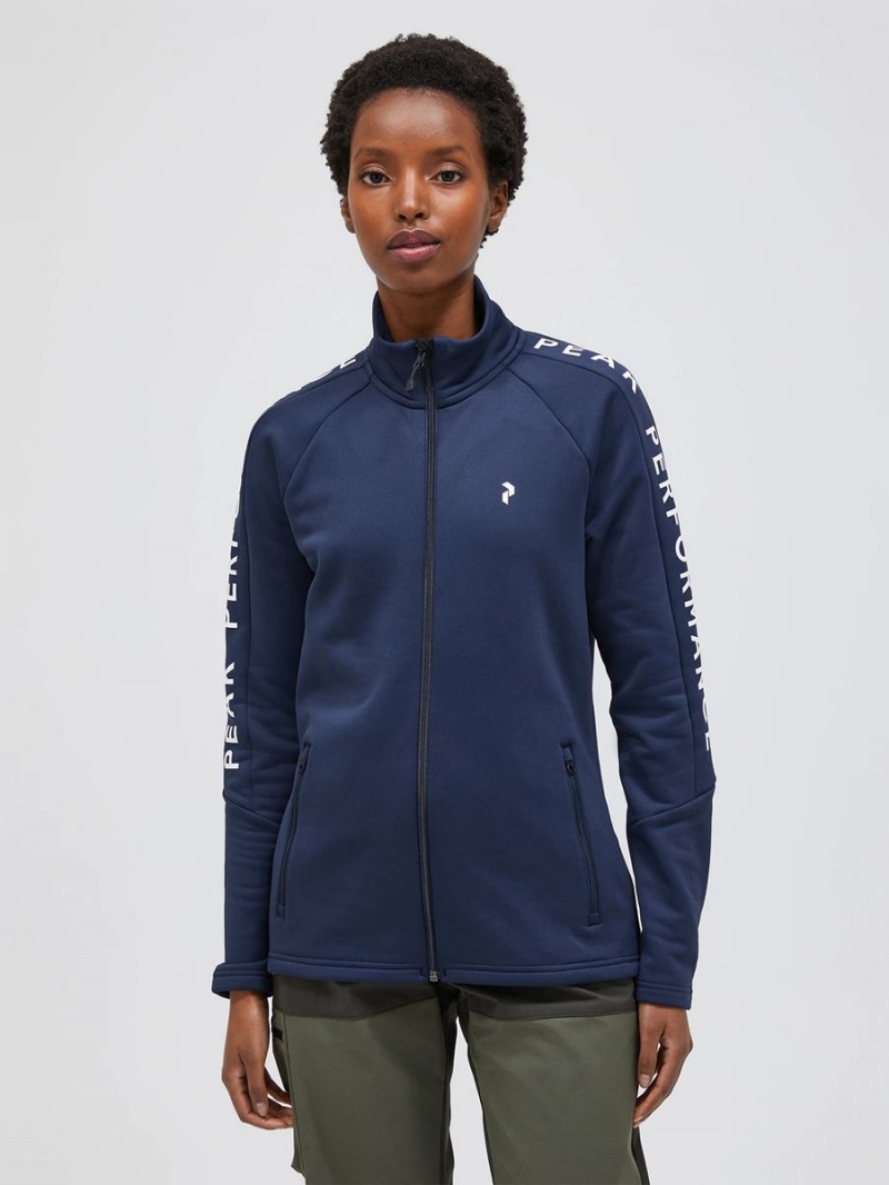 Peak Performance Rider Zip Women's Jacket Navy | FMV80-755