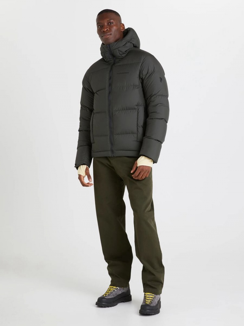 Peak Performance Rivel Men's Down Jacket Olive | TGH60-398