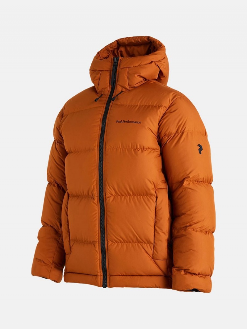 Peak Performance Rivel Men's Down Jacket Orange | RMR15-736