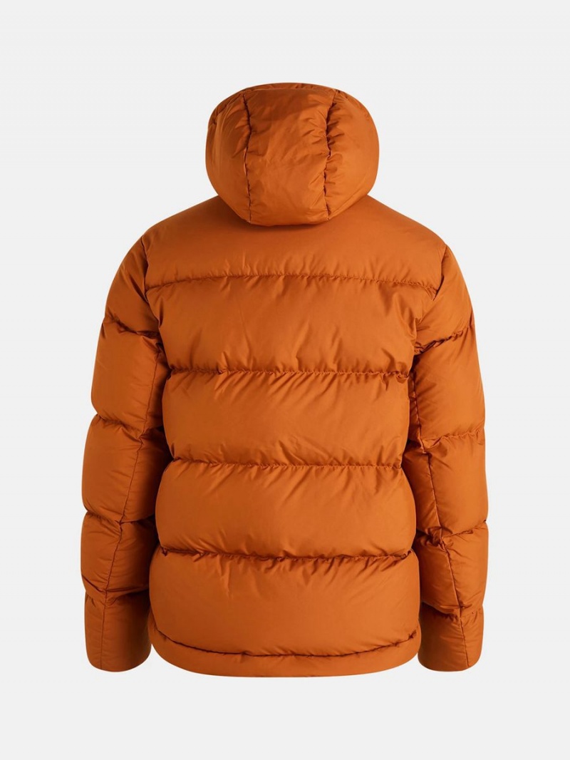 Peak Performance Rivel Men's Down Jacket Orange | RMR15-736