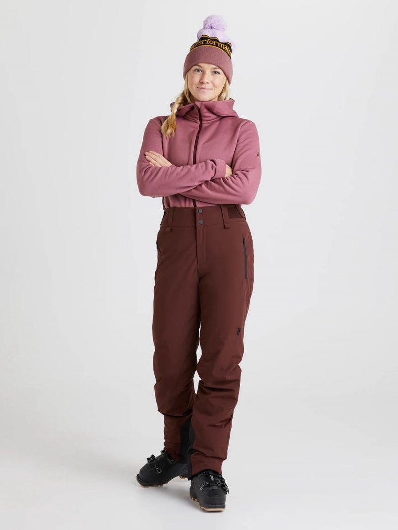 Peak Performance Shred Insulated 2L Women's Ski Pants Burgundy | EZT71-611