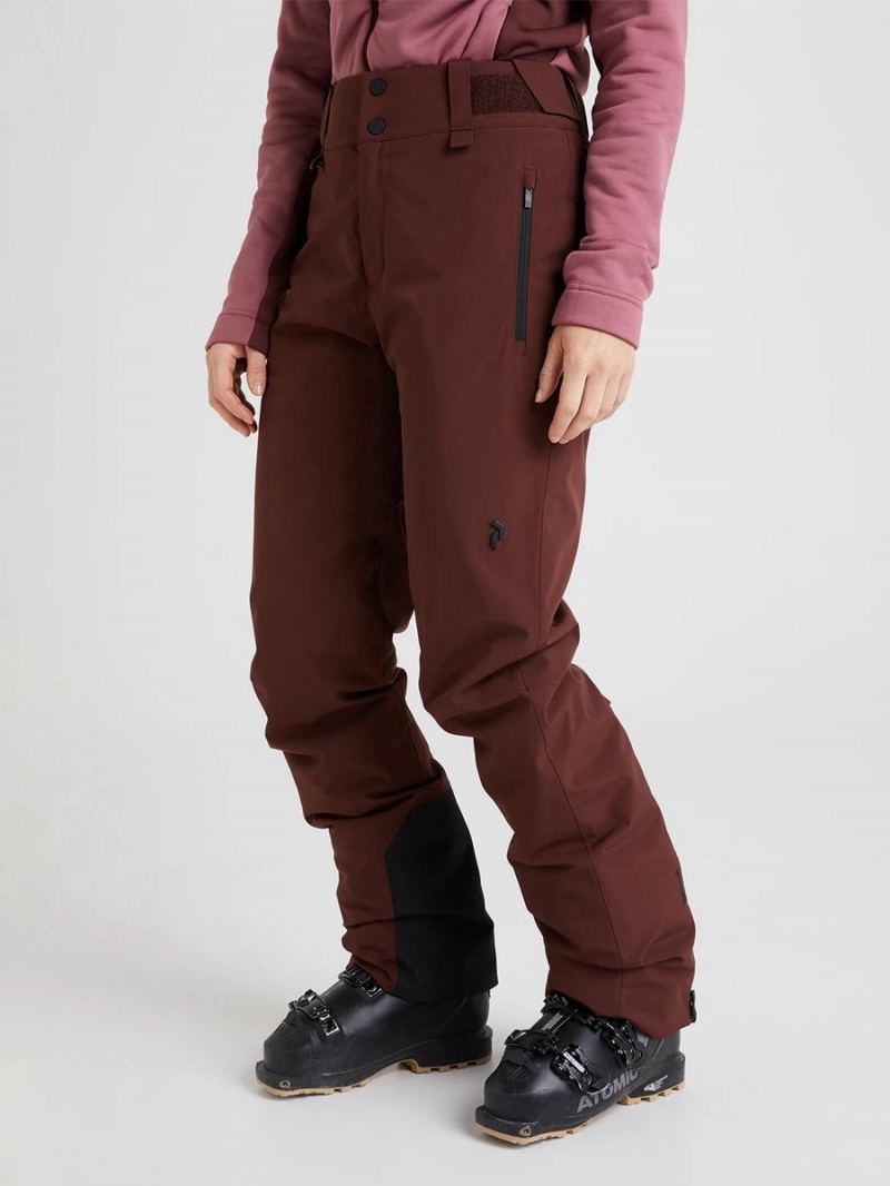 Peak Performance Shred Insulated 2L Women's Ski Pants Burgundy | EZT71-611