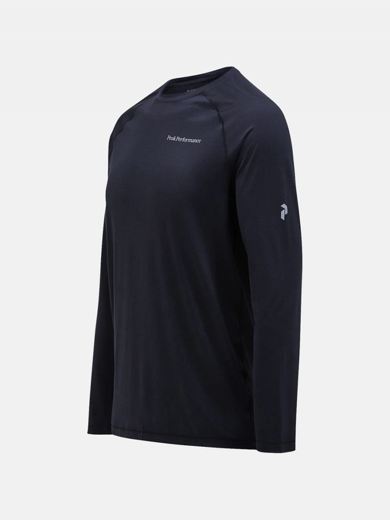 Peak Performance Spirit Crew Men's Top Black | FQN97-161