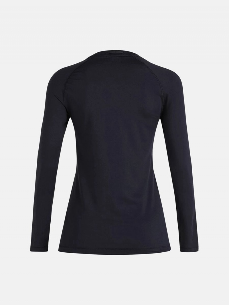 Peak Performance Spirit Crew Women's Top Black | SYZ81-335