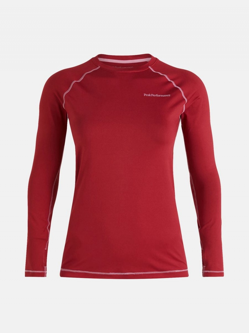 Peak Performance Spirit Crew Women\'s Top Red / Pink | HLW59-242