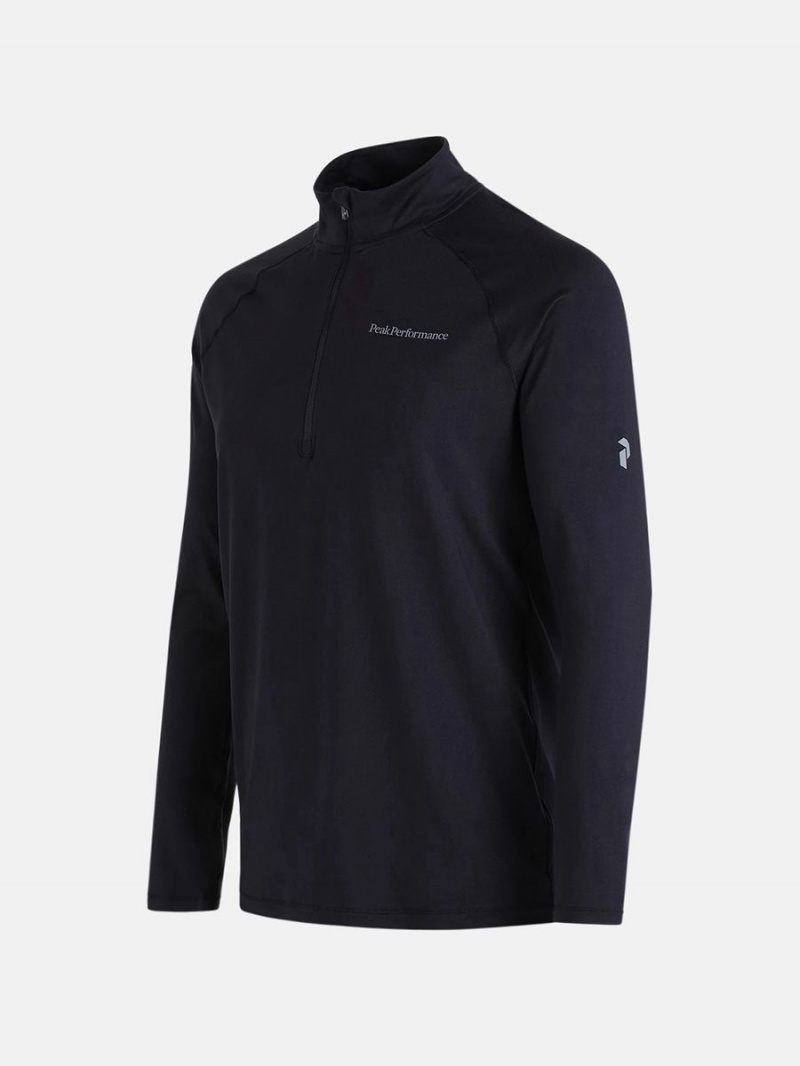 Peak Performance Spirit Half Zip Men's Top Black | ZKJ69-941