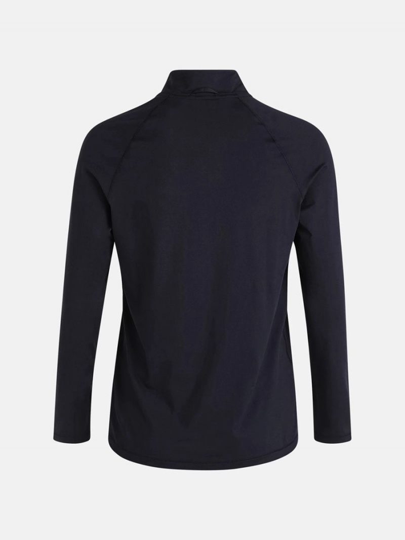 Peak Performance Spirit Half Zip Men's Top Black | ZKJ69-941