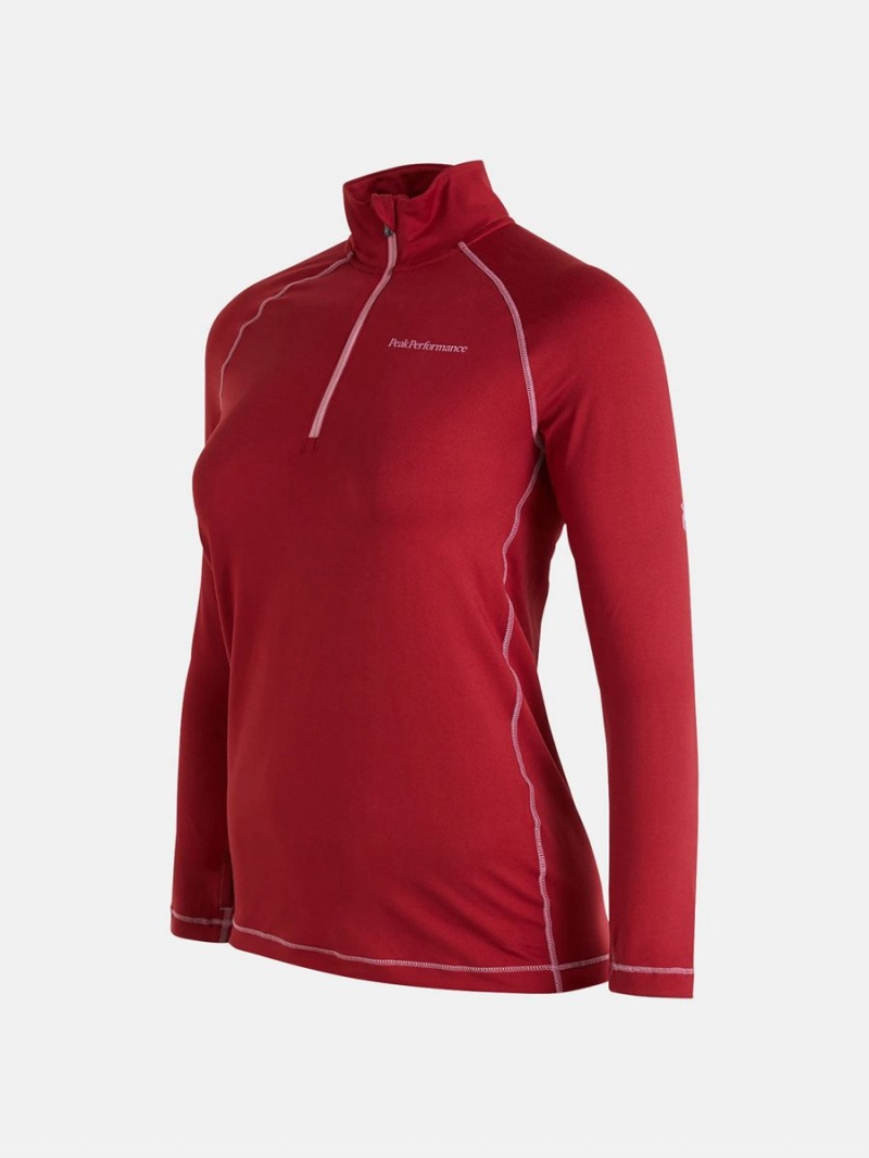 Peak Performance Spirit Half Zip Women's Top Red / Pink | NHN28-524