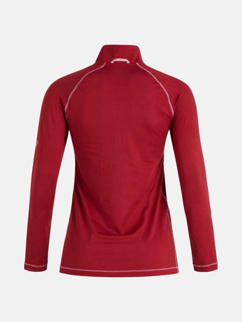 Peak Performance Spirit Half Zip Women's Top Red / Pink | NHN28-524