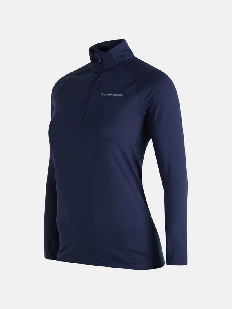 Peak Performance Spirit Half Zip Women's Top Navy | SFE73-809