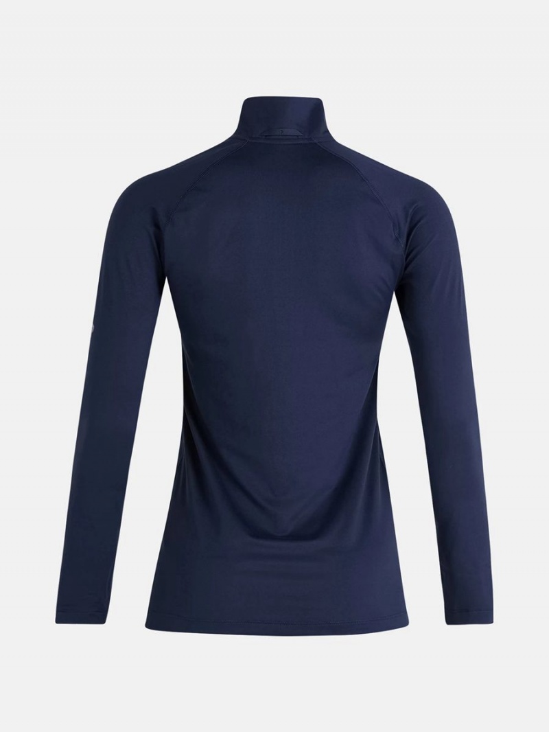 Peak Performance Spirit Half Zip Women's Top Navy | SFE73-809